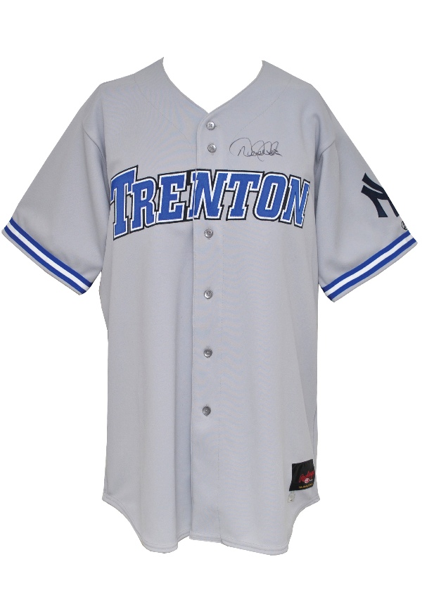Lot Detail - 5/11/2003 Derek Jeter Trenton Thunder Game-Used & Autographed  Road Jersey (JSA • NY Yankees Minor League Rehab Stint • MLB Hologram)