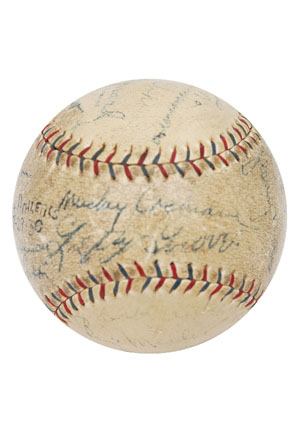 1930 Philadelphia Athletics Team Autographed Baseball (JSA)