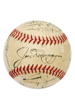 1948 New York Yankees Team Autographed Baseball (JSA)