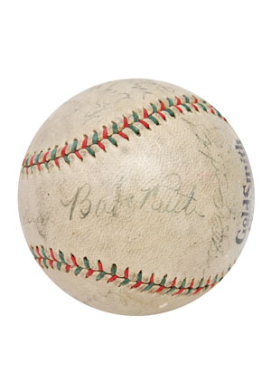 1934 New York Yankees Team Signed Baseball (Full JSA LOA)