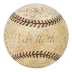 1932 New York Yankees Team Signed Baseball (JSA • Championship Season)