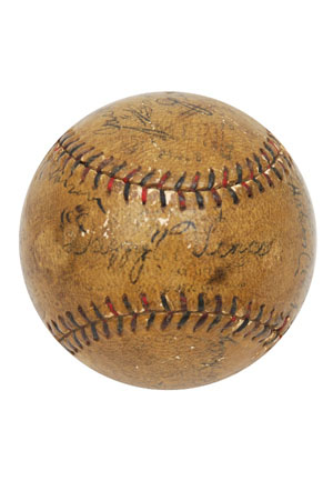 1927 Brooklyn Robins Team Signed Baseball (JSA)