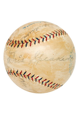 1920 Cleveland Indians Team-Signed Baseball (JSA • Championship Season)
