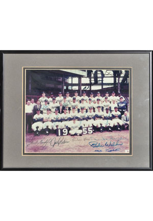 1955 Brooklyn Dodgers Team Signed Photo (JSA)