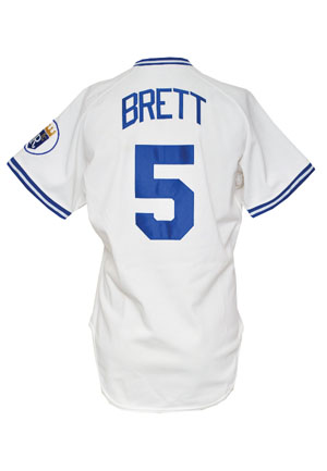 1991 George Brett KC Royals Game-Used Home Jersey