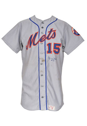1977 Jerry Grote NY Mets Game-Used & Autographed Road Jersey (JSA)