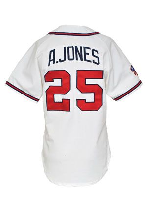 1997 Andruw Jones Atlanta Braves Game-Used Home Jersey with Jackie Robinson Patch