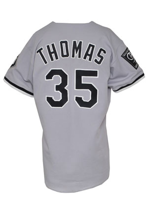 1995 Frank Thomas Chicago White Sox Game-Used Road Jersey & 1995 Frank Thomas Chicago White Sox Game-Used Alternate Jersey (2)