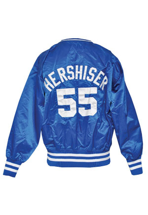 Circa 1987 Orel Hershiser LA Dodgers Cold Weather Worn Warm-Up Pullover (Hershiser LOA)