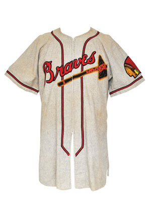 Circa 1950 Vern Bickford Boston Braves Game-Used Road Flannel Jersey with Pants & Socks (4)(Player Family LOA)