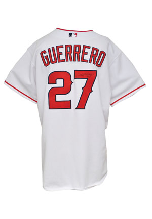2004 Vladimir Guerrero Angels Game-Used and Autographed Home Jersey (JSA)