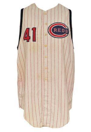1964 Joe Nuxhall Cincinnati Reds Game-Used Home Flannel Vest