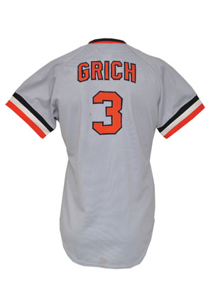 1974 Bobby Grich Baltimore Orioles Game-Used & Autographed Road Jersey (JSA)
