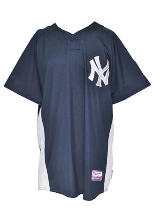 2010 Jorge Posada NY Yankees Spring Training Team-Issued and Autographed Jersey (JSA • Yankees-Steiner LOA)