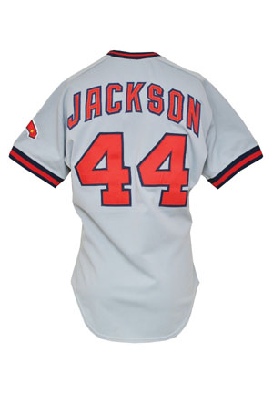 Early 1980s Reggie Jackson California Angels Game-Used & Autographed Road Jersey (JSA)