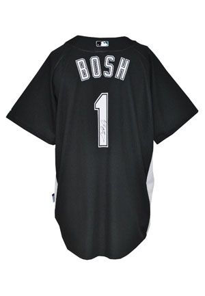 4/28/2010 Chris Bosh Florida Marlins First Pitch Worn & Autographed Jersey (JSA • Photomatch)