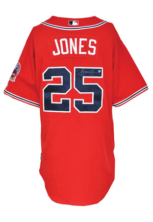2006 Andruw Jones Atlanta Braves Game-Used & Autographed Alternate Jersey (JSA • MLB Hologram)