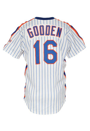 1986 Dwight Gooden New York Mets Game-Used & Autographed Home Jersey (JSA • Championship Season)