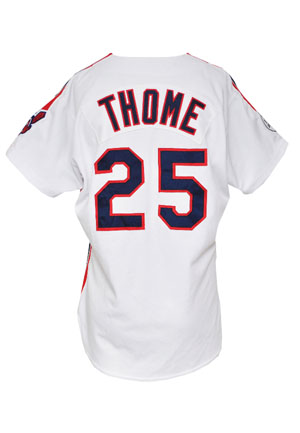 1993 Jim Thome Cleveland Indians Game-Used Home Jersey (Team Stamp)