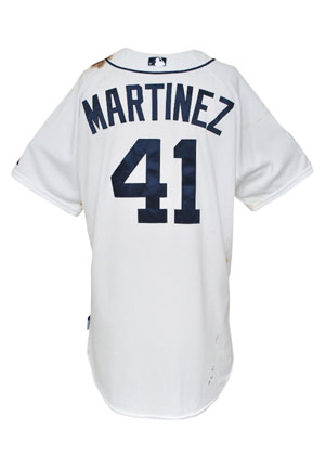 10/11/2011 Victor Martinez Detroit Tigers ALCS Home Run Game-Used Home Jersey (MLB Hologram • Unwashed)
