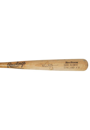 1993 Mark McGwire Oakland As Game-Used & Autographed Bat (JSA • PSA/DNA)