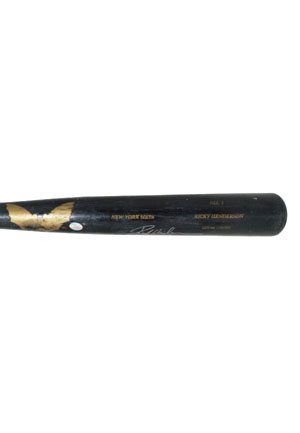 2000 Rickey Henderson New York Mets Game-Used & Autographed Bat (JSA • PSA/DNA)