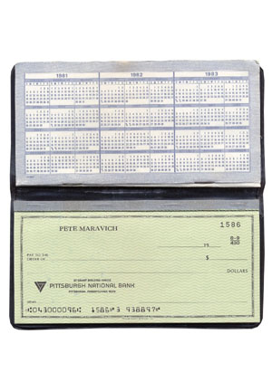 "Pistol" Pete Maravich Personal Checkbook with Deposit Record (JSA)