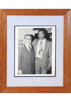 Framed Larry Holmes Photo Autographed & Inscribed by Henry Kissinger (JSA)