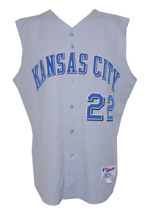2004 Juan Gonzalez KC Royals Team-Issued Road Jersey Vest