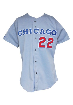 1990 Mike Harkey Chicago Cubs Game-Used Road Jersey
