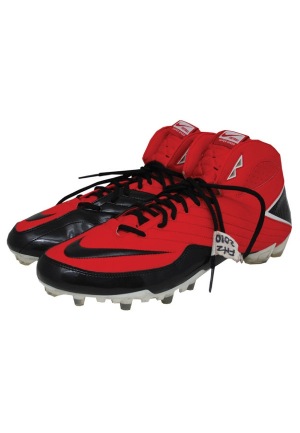 2010 Larry Fitzgerald Arizona Cardinals Game-Issued Spikes