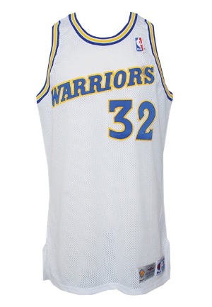 1995-96 Joe Smith Rookie Golden State Warriors Game-Used Home Uniform (2)(Team Letter)