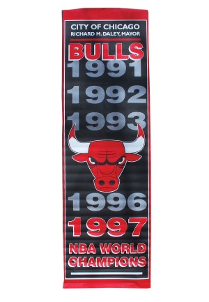 Two Chicago Bulls Original Street Banners 1995-96 & 1997 (2)