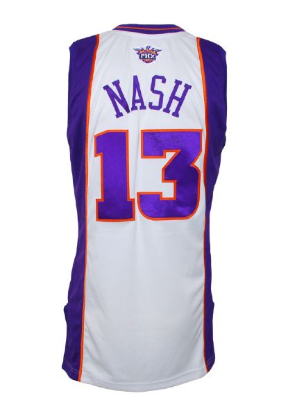 2009-10 Steve Nash Phoenix Suns Game-Used & Autographed Home Jersey (JSA)