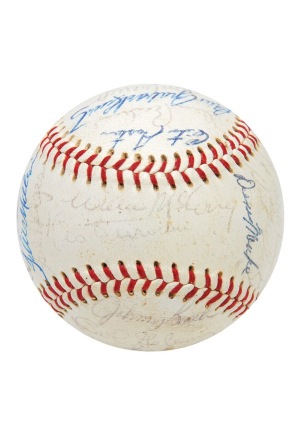 1970 National League All-Star Team Multi-Signed Baseball with Clemente (JSA)