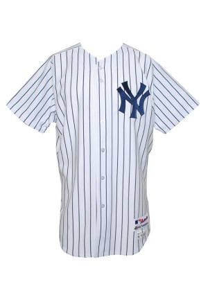 2012 Nick Swisher NY Yankees Spring Training Opening Day Game-Used Home Jersey (MLB)(Yankees-Steiner LOA)