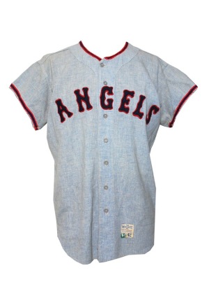 1967 Don Mincher California Angels Game-Used Road Flannel Jersey