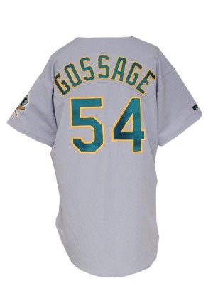 1993 Rich "Goose" Gossage Oakland As Game-Used Road Jersey
