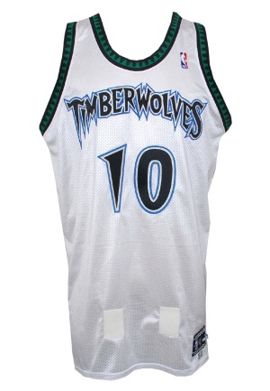 1999-2000 Wally Szczerbiak Rookie Minnesota Timberwolves Game-Used Home Uniform (2)(Team Letters)