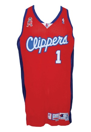 2001-02 Keyon Dooling LA Clippers Game-Used Road Jersey & 2000-01 Darius Miles LA Clippers Game-Used Home Jersey (2)