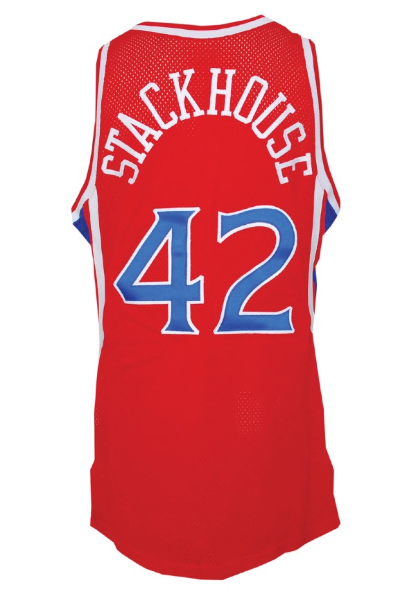 Lot Detail - 1995-96 Jerry Stackhouse Philadelphia 76ers Game-Used Home  Jersey