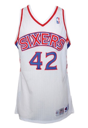 1995-96 Jerry Stackhouse Philadelphia 76ers Game-Used Home Jersey