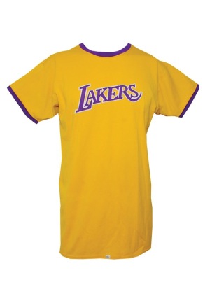 1970 Willie McCarter LA Lakers Equipment Bag & 1970s LA Lakers Worn Home Shooting Shirt (2)