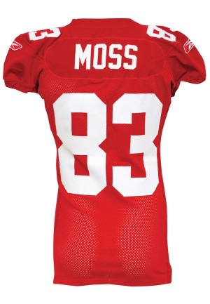 12/3/2006 Sinorice Moss NY Giants Game-Used Red Alternate Home Jersey