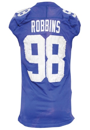9/27/2009 Fred Robbins NY Giants Game-Used Home Jersey (Championship Season)