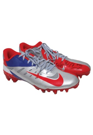 2011 Victor Cruz NY Giants Game-Used & Autographed Cleats (Steiner LOA)(JSA)