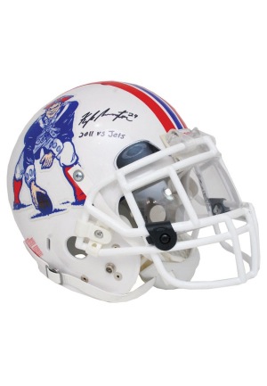 10/9/2011 Kyle Arrington New England Patriots Game-Used & Autographed Helmet (JSA)