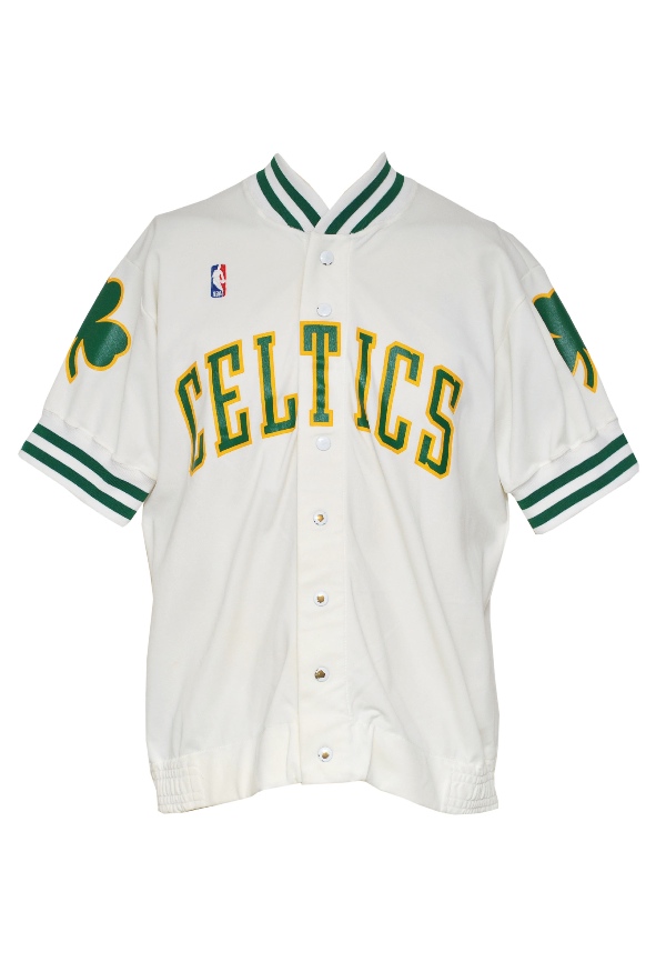 Lot Detail - 1989-90 Larry Bird Boston Celtics Worn Home Warm-Up Suit ...