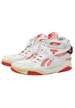 1991 Dominique Wilkins Atlanta Hawks Game-Used & Autographed Sneakers (JSA)