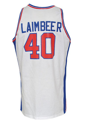 1993-94 Bill Laimbeer Detroit Pistons Game-Used Home Jersey